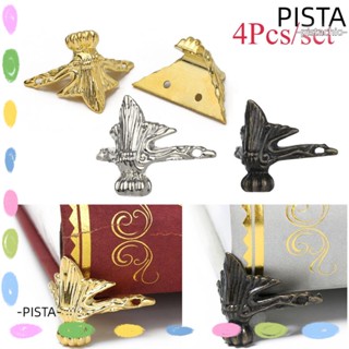 Pista 4 ชิ้น / เซต ตัวยึดมุม DIY สามเหลี่ยม โลหะ เฟอร์นิเจอร์ ฮาร์ดแวร์ เคสป้องกันมุม