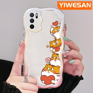 เคสโทรศัพท์มือถือ แบบใส กันกระแทก ลายการ์ตูนเสือนําโชคน่ารัก สีสันสดใส สําหรับ OPPO A16 A16s A54s A54 A55