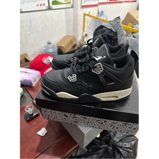 Aj4 Retro "Oreo 2015" สีดํา / เทาเทคนิค - ดํา 314254-003 รองเท้าบาสเก็ตบอล
