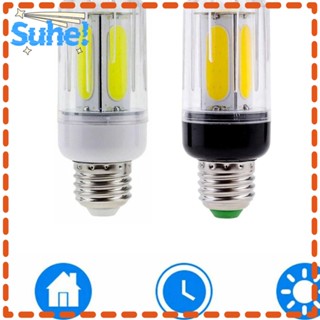 Suhe หลอดไฟ Led 85-265V อะลูมิเนียม สีขาว ไม่มีการสั่นสะเทือน E14 E27 ฐานสกรู สําหรับตกแต่งบ้าน