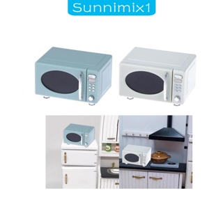 [Sunnimix1] เตาอบไมโครเวฟ ขนาดเล็ก 1:12 อุปกรณ์เสริม สําหรับตกแต่งบ้านตุ๊กตา ห้องครัว DIY