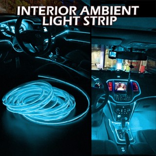 Jacansi Car Interior Lighting Auto LED Strip Wire Rope Tube Line Flexible Neon Light