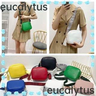 Eucalytus1 กระเป๋าสะพายไหล่ สะพายข้าง หนัง PU สีพื้น สําหรับผู้หญิง