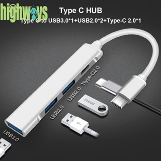 อะแดปเตอร์ฮับ Type-C USB C 4 in 1 USB 3.0 2.0 แยกหลายช่อง [highways.th]