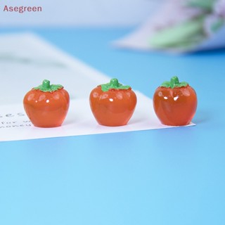 [Asegreen] จี้กิ๊บติดผมเรซิ่น รูปการ์ตูนผลไม้ 3D ขนาดเล็ก DIY 5 ชิ้น