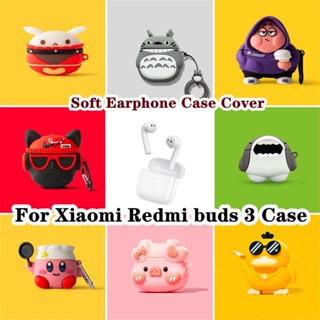 【Ĕĕ】เคสหูฟัง แบบนิ่ม กันกระแทก ลายการ์ตูน สําหรับ Xiaomi Redmi buds 3 Redmi buds 3