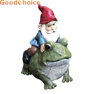 Frog Gnome 11*9.5*15.2cm Fade-resistant Gift Interior Dec Resin Waterproof