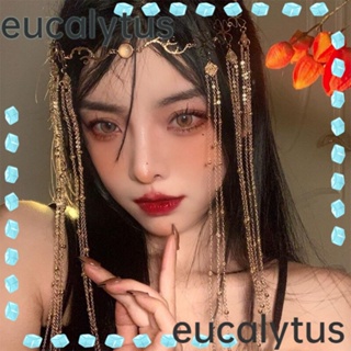 Eucalytus1 ที่คาดศีรษะ ประดับพู่คริสตัล แบบยาว สําหรับงานแต่งงาน