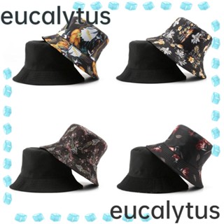 Eucalytus1 หมวกบักเก็ต กันแดด พับได้ แฟชั่นฤดูใบไม้ผลิ ฤดูร้อน