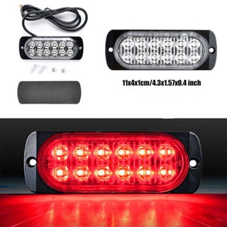 บาร์ไฟกระพริบ 12V-24V 6000-7000K 12LED อุปกรณ์เสริม สําหรับรถยนต์ รถบรรทุก