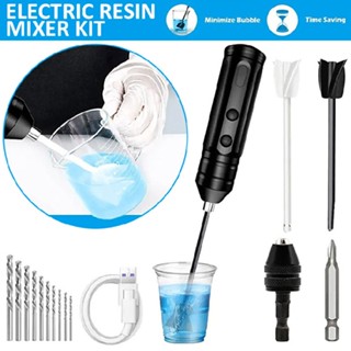 New Electric Resin Mixer Electric Resin Drill Set Epoxy Mixer No Bubbles Stirrer