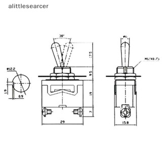 Alittlesearcer SPST สวิตช์โยกเปิด ปิด กันน้ํา 2Pin 20A 125V