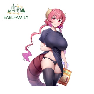 Earlfamily สติกเกอร์ไวนิล ลายอนิเมะ Miss Kobayashis Dragon Maid JDM ขนาด 13 ซม. x 8.2 ซม. สําหรับติดตกแต่งรถยนต์