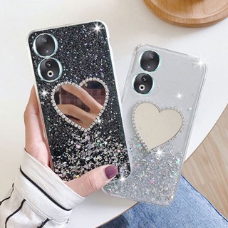 ใหม่ เคสโทรศัพท์มือถือแบบนิ่ม ใส แต่งกลิตเตอร์ดาว ระยิบระยับ หรูหรา สําหรับ Huawei HONOR 90 70 Lite X6 X8a 5G Honor90Lite 70Lite HONORX8A