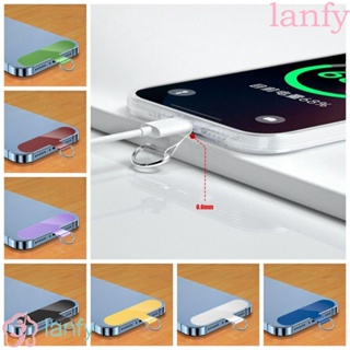 Lanfy ปะเก็นสายคล้องโทรศัพท์มือถือ Tpu ใส กันหาย ถอดออกได้ ทนทาน แบบเปลี่ยน