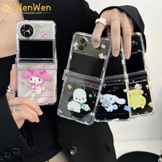 SANRIO Wenwen เคสโทรศัพท์มือถือ แบบฝาพับ ลายซานริโอ้ แฟชั่น สําหรับ vivo X Flip สามชิ้น