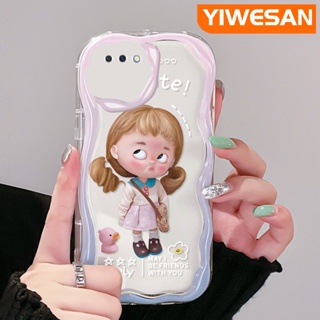 เคสโทรศัพท์มือถือ ซิลิโคนใส กันกระแทก ลายการ์ตูนเด็กผู้หญิงน่ารัก สีสันสดใส สําหรับ OPPO A3s A12E A5 2018 Realme C1