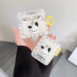 เคสหูฟังบลูทูธไร้สาย TPU แบบนิ่ม ลาย Pochacco กันกระแทก พร้อมตะขอ สําหรับ AirPods 1 2 3 Pro AirPods Pro AirPods 2