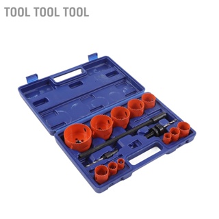 Tool 14PCS Hole Saw Kit Orange HSS Smooth Cut High Hardness Metal Cutting Tools for Steel Pipe Cork