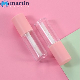 Martin หลอดเปล่า พลาสติก ขนาดเล็ก สีชมพู สําหรับใส่ลิปกลอส ลิปบาล์ม เครื่องสําอาง