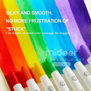 Mideer มิเดียร์ Silky Crayons-colorful Bucket บักเก็ตสีเทียนใยไหมแบบพกพา MD4253-4255