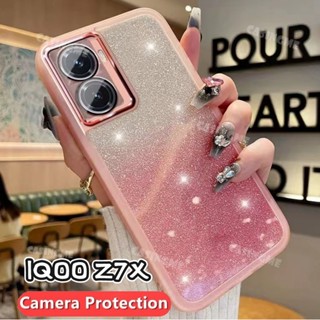 เคสซิลิโคนนิ่ม แบบใส ลายกลิตเตอร์ หรูหรา กันกระแทก สําหรับ IQOO Z7x iQOOZ7x 5G 2023 IQOO Z7x iQOOZ7x Z7X5G 2023