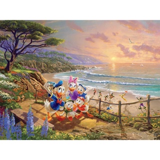 พร้อมส่ง จิ๊กซอว์ปริศนา รูป Disney Mickey Thomas Kinkade 3 ชิ้น สําหรับเด็ก และผู้ใหญ่ 1000 ชิ้น 1000 ชิ้น