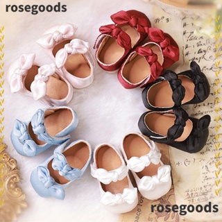 Rosegoods1 รองเท้าหนัง PU อุปกรณ์เสริม สําหรับตุ๊กตา 1/6BJD 4.4*2.1 ซม.