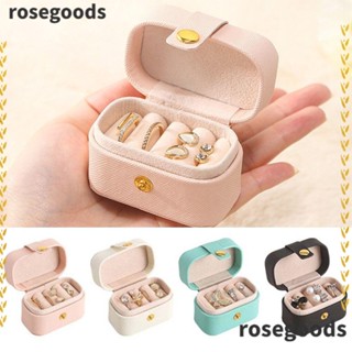 Rosegoods1 กล่องจัดระเบียบเครื่องประดับ แฟชั่น แบบพกพา ที่ใส่แหวน แสดง