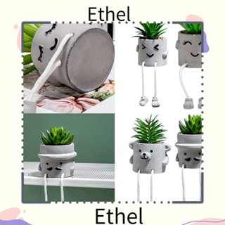 Ethel1 ตุ๊กตาเท้าบอนไซประดิษฐ์ สีเขียว สําหรับแขวนตกแต่งสวน ออฟฟิศ