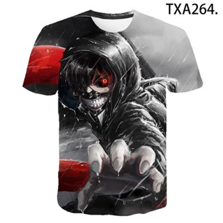 เสื้อยืด พิมพ์ลายอนิเมะ Tokyo Ghoul T Horro สไตล์ญี่ปุ่น