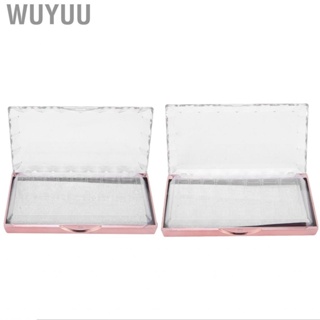 Wuyuu Acrylic Fake Nail Box  Storage Flexible Operation 16 Compartments for Business Trip