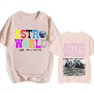 เสื้อยืด พิมพ์ลายกราฟิกการ์ตูนอนิเมะ Astroworld Tour น่ารัก