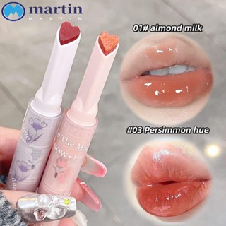 Martin ลิปสติกเจลลี่ 6 สี กันน้ํา ไม่ติดแก้ว ของขวัญ ลิปกลอส ติดทนนาน เรียบเนียน เกาหลี ลิปทินท์ ใส เคลือบริมฝีปาก