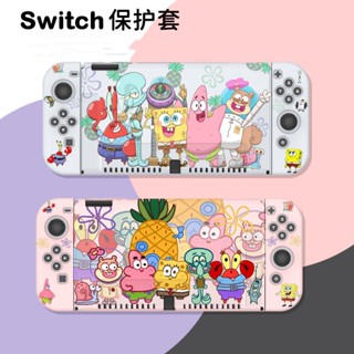 เคสป้องกัน แบบแข็ง ลาย SpongeBob Patrick Star Nintend Switch น่ารัก สําหรับ Nitendo Switch Oled Console NS