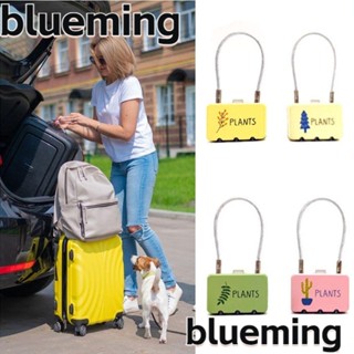 Blueming2 กุญแจล็อคตู้ หอพัก กันขโมย แบบใส่รหัสผ่าน 3 หลัก โลหะผสมสังกะสี ขนาดพกพา สุ่มสี