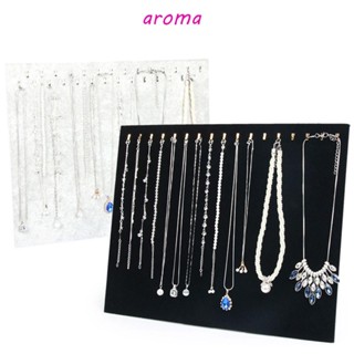 Aroma ตะขอแขวนเครื่องประดับ ต่างหู สร้อยคอ 17 ตะขอ สีพื้น สําหรับผู้หญิง