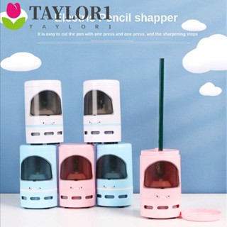 Taylor1 2 in 1 กบเหลาดินสอไฟฟ้าอัตโนมัติ แบบพกพา ของขวัญวันเกิด อุปกรณ์การเรียน เครื่องเขียน สํานักงาน บ้าน เครื่องดูดฝุ่น ขนาดเล็ก