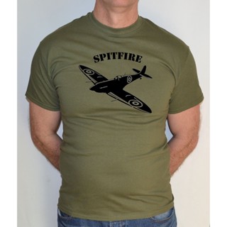 เสื้อยืด SPITFIRE, AIRPLANE, FLIGHT, WW2, FUN, T                   