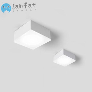 Janfat โคมไฟติดผนัง, โคมไฟเพดาน LED พื้นผิวสร้างสรรค์, โคมไฟสปอตไลท์ตกแต่งบ้าน ทรงสี่เหลี่ยม สไตล์โมเดิร์น