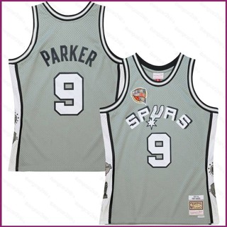 เสื้อกีฬาบาสเก็ตบอล ลาย NBA Hall Of Fame San Antonio Spurs Parker Jersey สไตล์เรโทร พลัสไซซ์ YP2 2023-2024 สําหรับผู้ชาย และผู้หญิง PY2