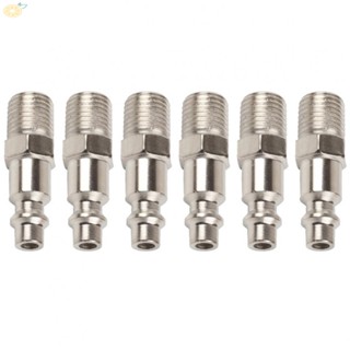 【VARSTR】Quick Connector 1/4Inch 6Pcs Air Hose Fitting Connector Pneumatic Tool