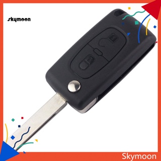 Skym* เคสรีโมตกุญแจรถยนต์ 2 ปุ่ม สําหรับ Citroen C2 C5 C3 C4 C6 C8 CE0523