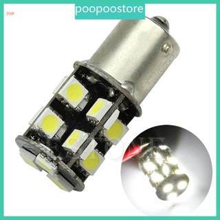 Poop หลอดไฟเบรกจอดรถยนต์ LED DC12V 1156 5050 BA15S 1129