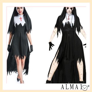 Alma Nun ชุดคอสเพลย์ อนิเมะ ฮาโลวีน ปาร์ตี้ S-XL