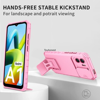 เคส For Xiaomi Redmi A1 เคส Redmi A2 เคส Redmi 9T Casing Redmi 9 Power Case Redmi Note 12 Pro Case Cool Shockproof Slide Lens Protection Armor Stand Phone Cover Cassing Cases Case JF โทรศัพท์มือถือ ป้องกันเลนส์ กันกระแทก พร้อมขาตั้ง สําหรับ