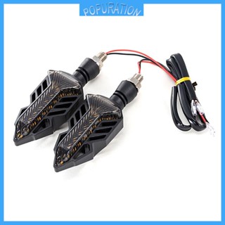 1 Pair Motorcycle LED Turn Signal Lights Amber Lamp Left Right Signals Indicator