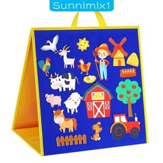 [Sunnimix1] แผ่นบอร์ดสักหลาด ตั้งได้ สําหรับเด็กวัยหัดเดิน ห้องเรียน