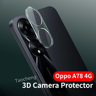 ฟิล์มกระจกนิรภัยกันรอยหน้าจอกล้องหลัง HD 3D สําหรับ Oppo A78 OppoA78 A 78 4G 5G 2023