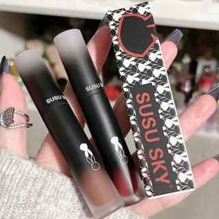 Susu SKY Magic Black Rabbit ลิปโคลน เนื้อแมตต์ กํามะหยี่ เคลือบริมฝีปาก ลิปสติกน่ารัก